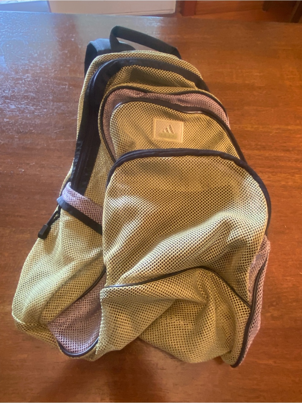 adidas Yellow/Black/Purple 10L Mesh Backpack Fits 11" Laptop 3 Pockets Zip EUC